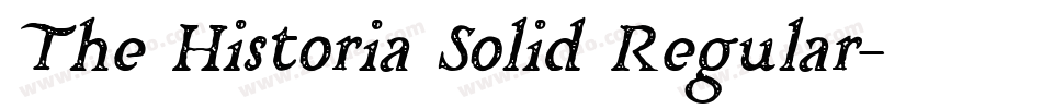 The Historia Solid Regular字体转换